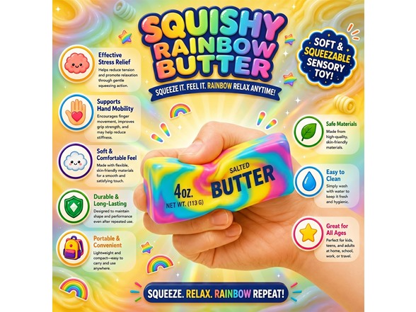 Twilight Squishy Sensory Toys Butter Rainbow - Your Choice