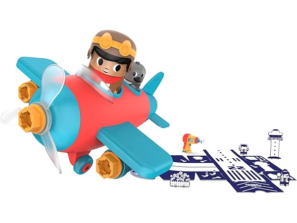 Educational Insights Design & Drill Bolt Buddies Plane