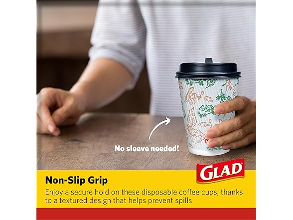 Glad Disposable Coffee Cups with Lids