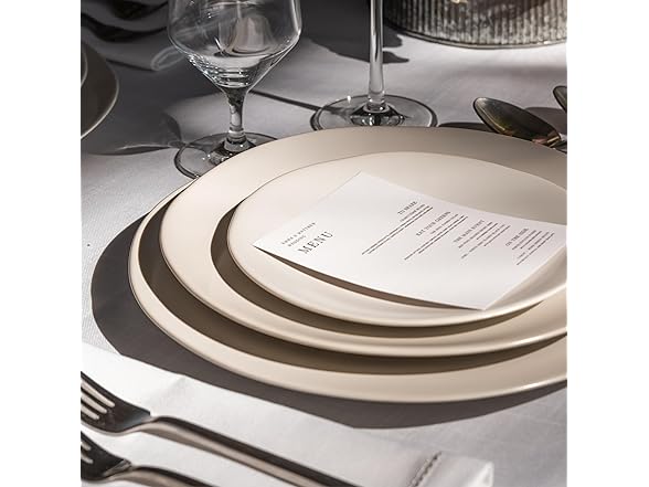 Eater x Zwiesel Fortessa Tempus Stoneware, 16 Piece Set Linen