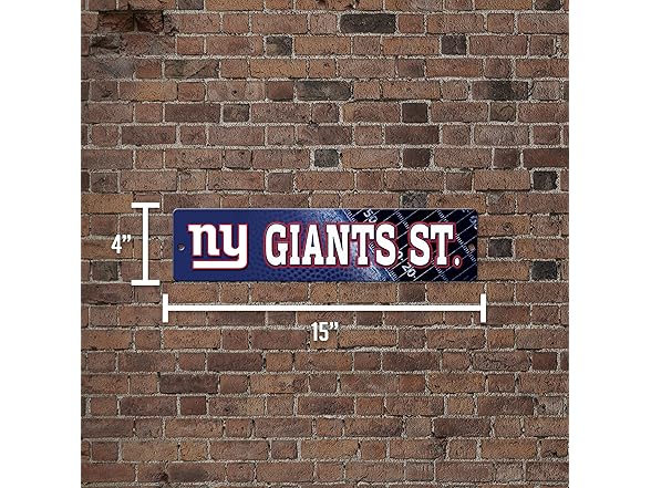 New York Giants Street Sign Decor
