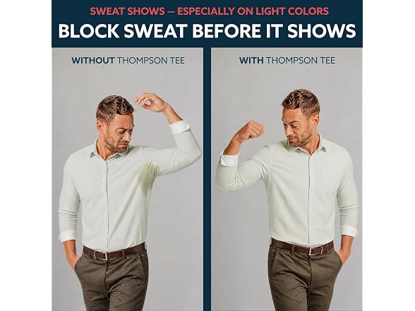 Thompson TEE Men (M) Sweatproof Rayon V Undershirt