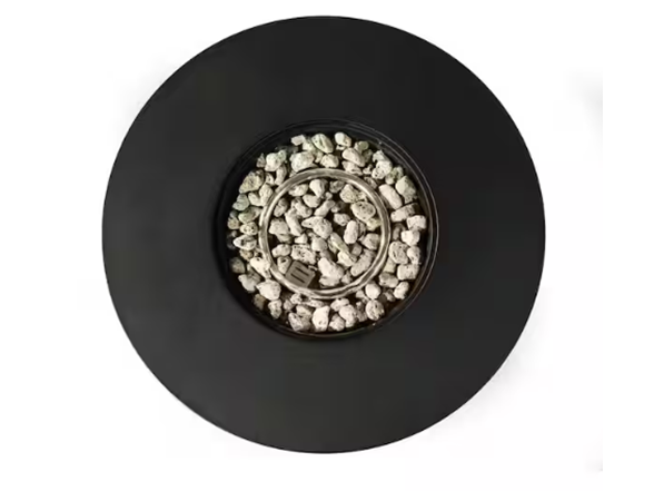 Amity 31.7" Black Round Fire Table Steel Lid