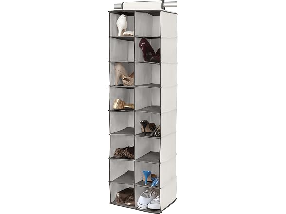 Simplify 16 Pocket Shoe Organizer in Cashmere