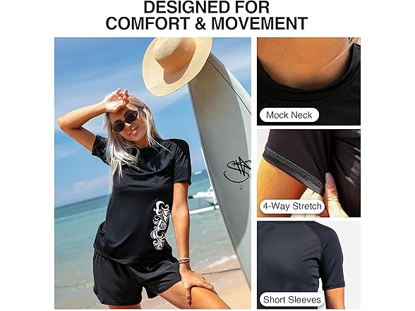 Kanu Surf Women's Breeze Black Rashguard (XL)