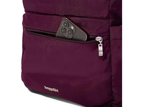 Baggallini Flap Laptop Backpack - 15"x11" Mulberry