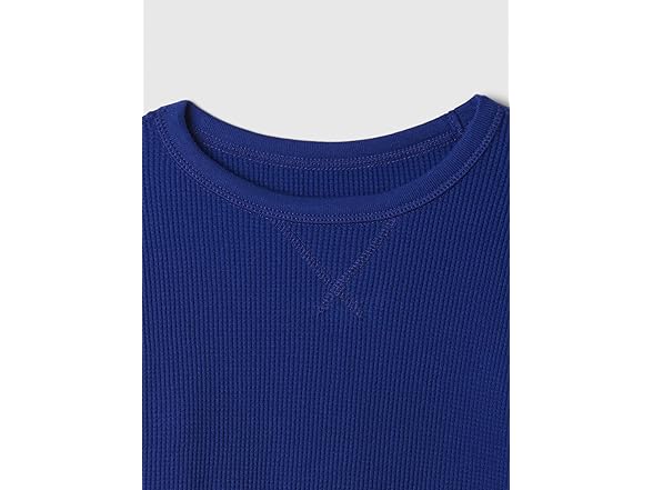 GAP Boys Long Sleeve Thermal Crewneck Bellwether