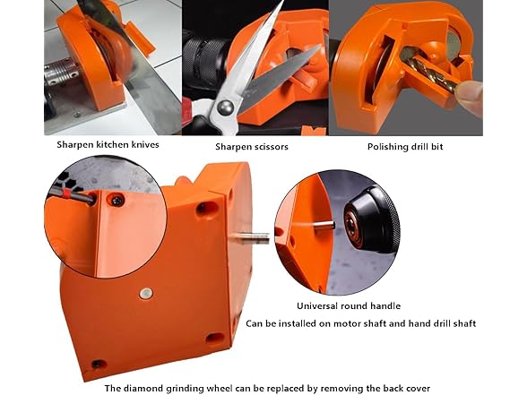Generic Drill Bit Sharpener, Orange