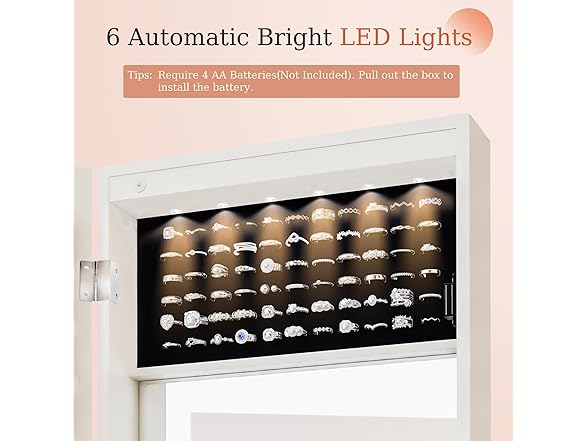 White Jewelry Armoire Organizer