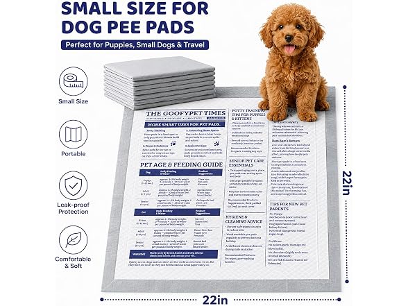 Suptinwear Dog Pee Pads 22" x 22"