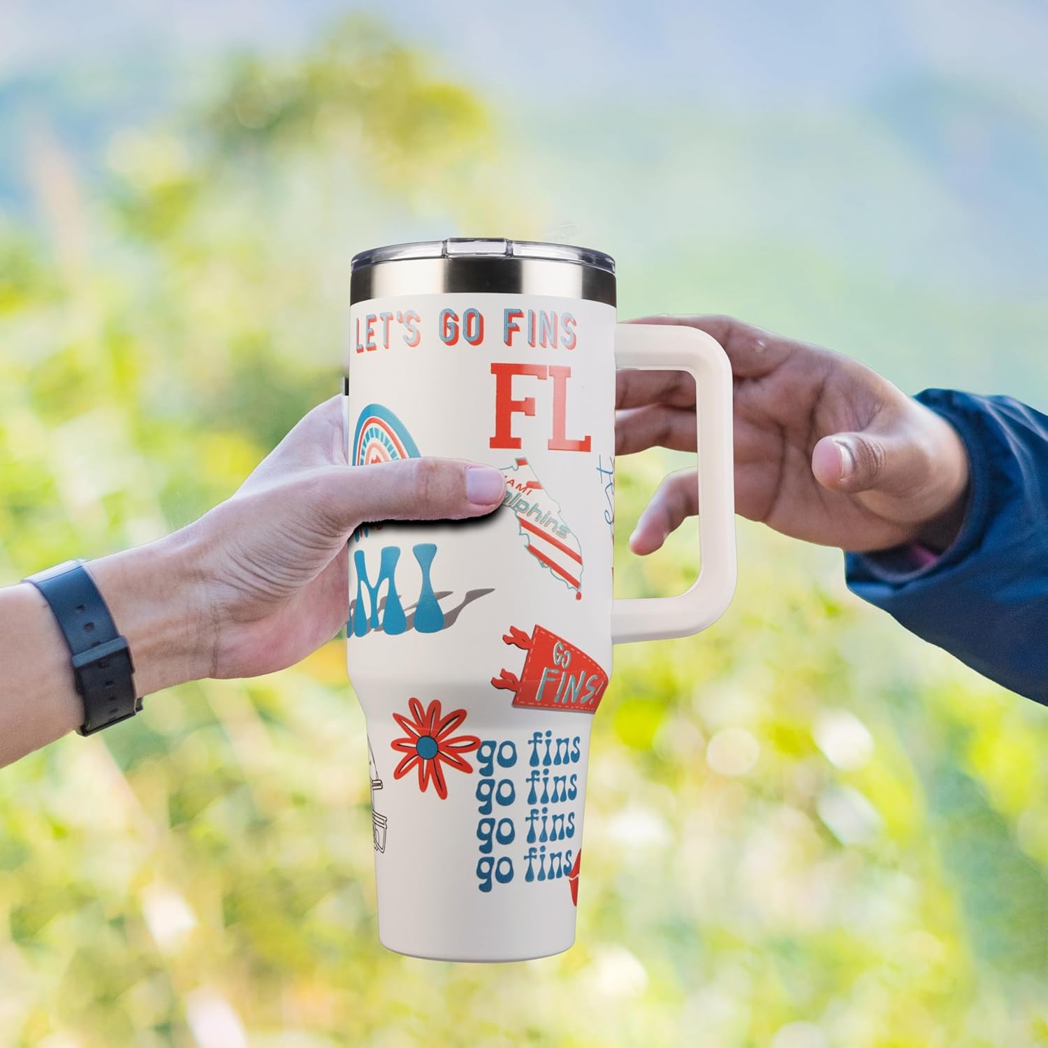 MIAMI DOLPHINS 46oz Game Day Tumbler - Gallery 19