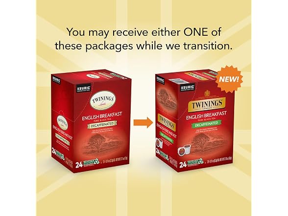 3PK Twinings English Breakfast Tea K-Cups, Decaf