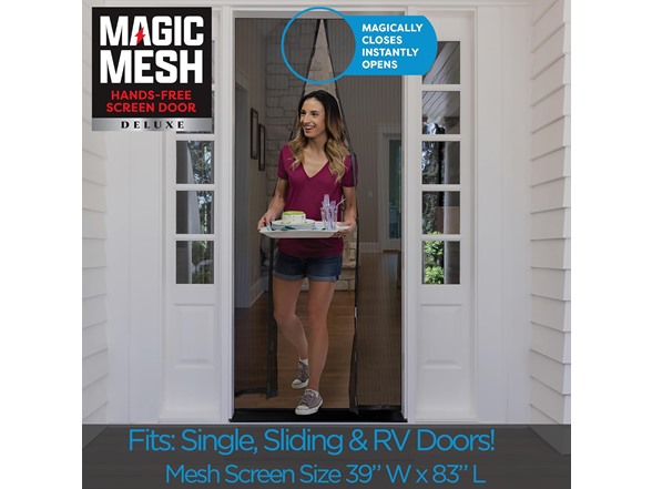 Magic Mesh Deluxe, Black | Magnetic Screen Door