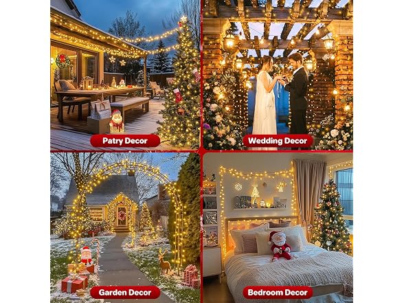FairyGlim 2Pack 132Ft Christmas Lights
