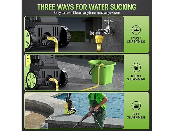 APIUEK 3800 PSI Electric Pressure Washer Green