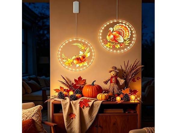 YTKIH 3 Pack Fall Decor Window Lights