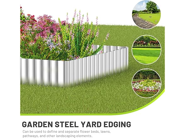 Lubaku Corrugated Garden Edging Border