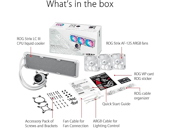 ASUS ROG Strix LC III 360 ARGB LCD White Edition