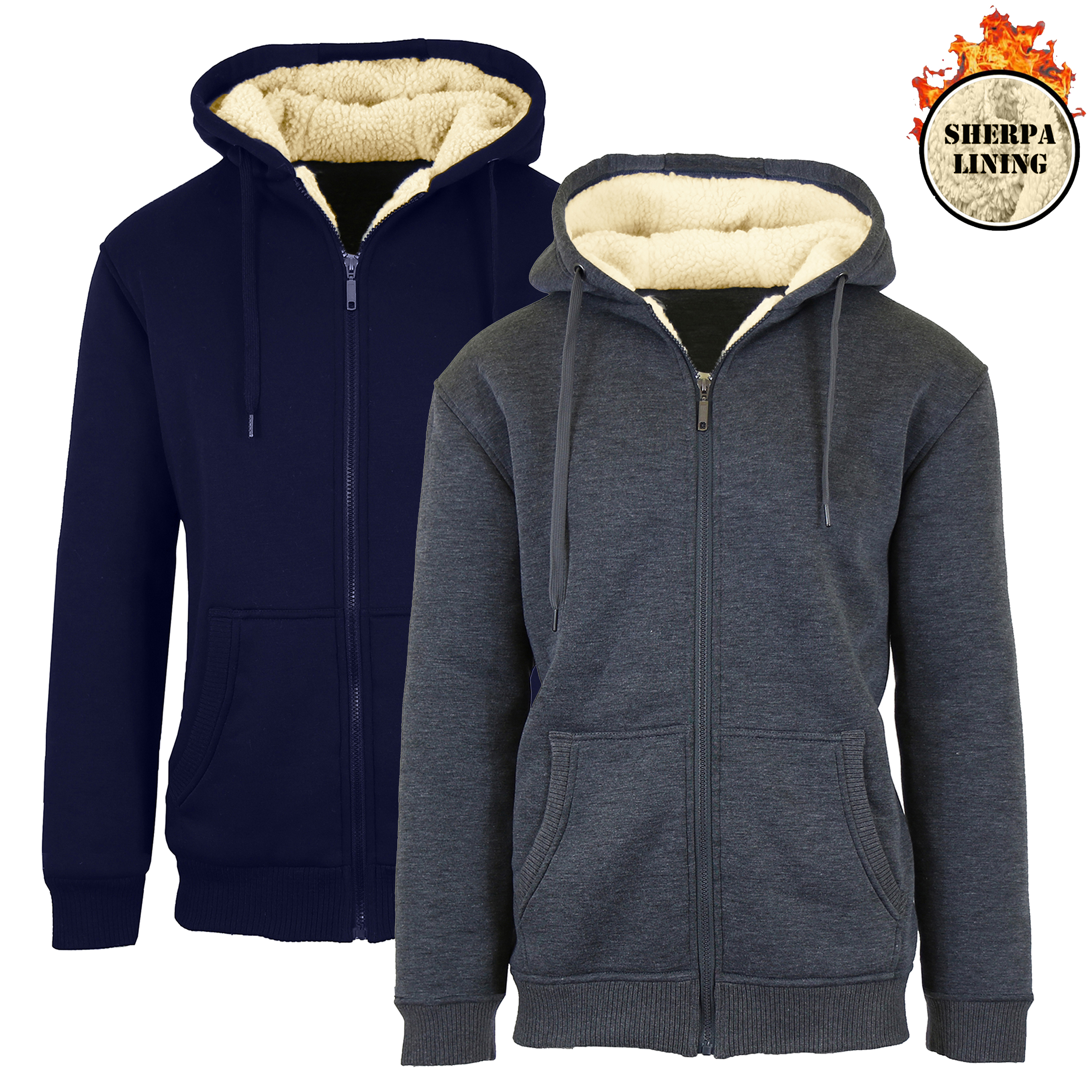 Super Heavyweight Sherpa Zip Hoodie (1 or 2pk) - Gallery 18
