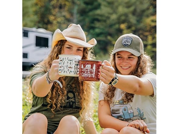 Camco Life is Better at The Campsite 4PK Mugs