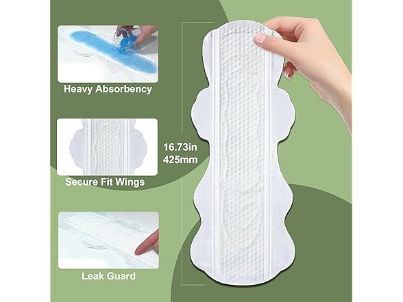 uNeat Overnight Pads for Women, Size 5