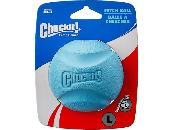 Chuckit! High-Bounce Rubber Fetch Ball, Large 3"