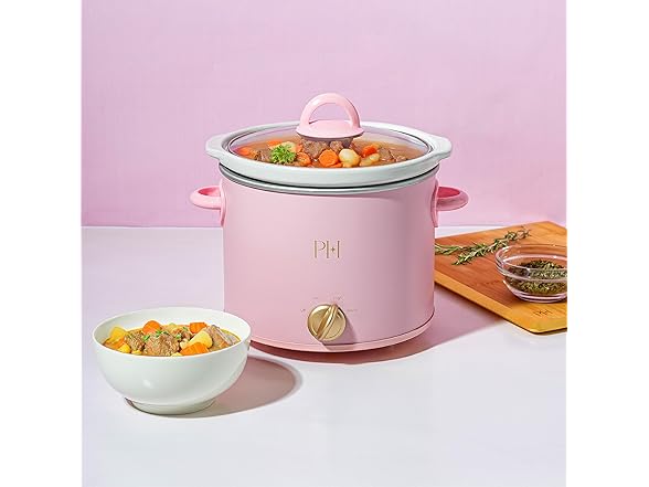 Paris Hilton 3.5-Quart Manual Slow Cooker, Pink