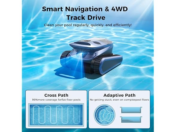 5600GPH Robotic Pool Cleaner,240Min