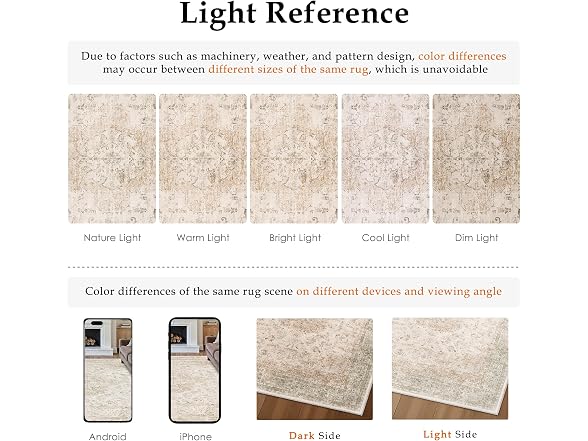 PureCozy Vintage Oriental Beige Area Rug 8'x10'