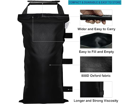 SANWAY 120 LBS (Unfilled) Sand Bags 4Pack