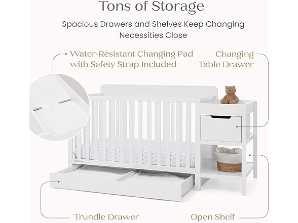 Delta Children Maya 5-in-1 Convertible Crib