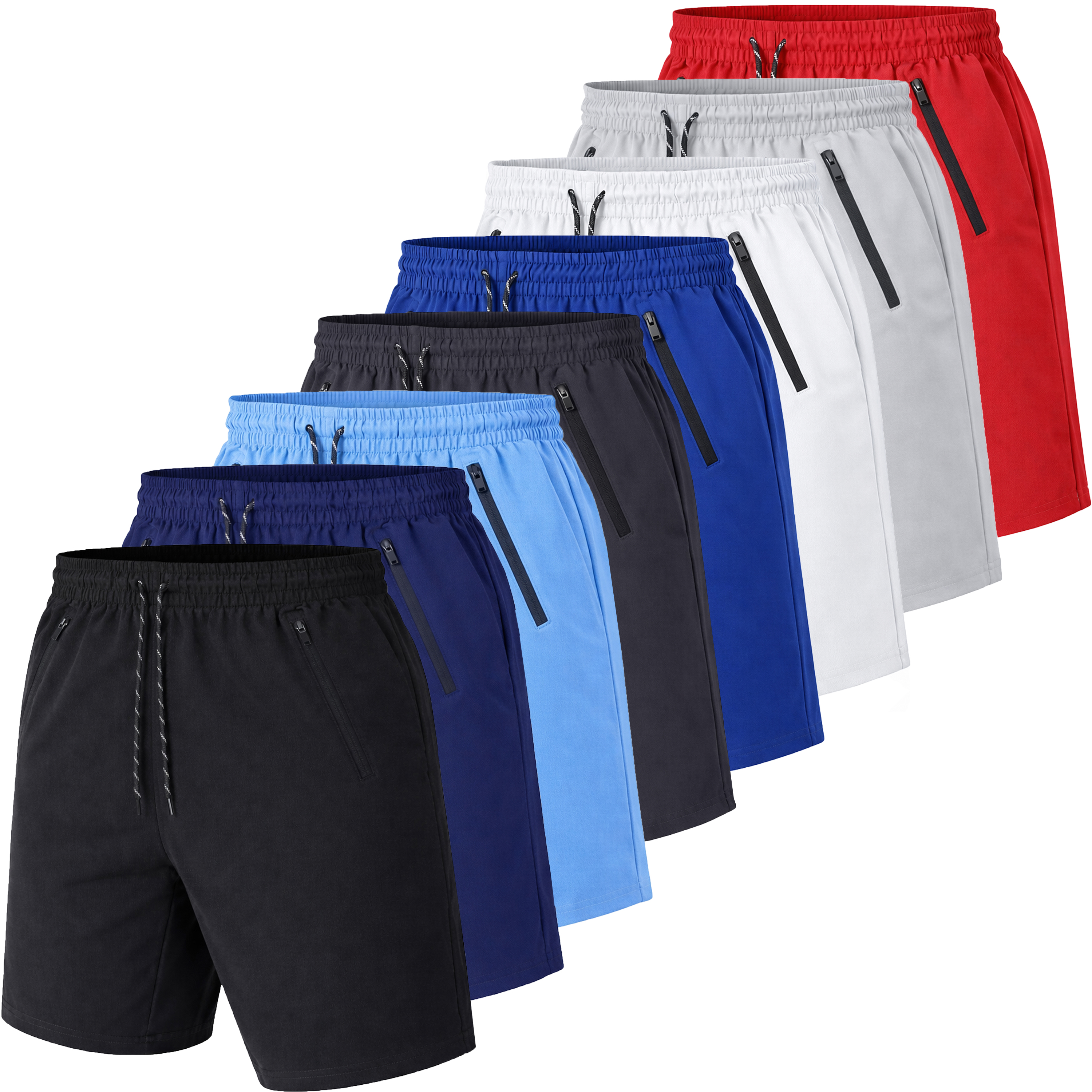 3Pk Mens Performance Training Shorts - Gallery 17