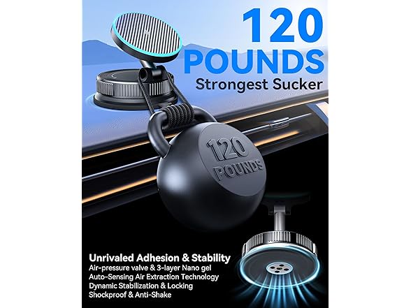 ILOUYU 15W MagSafe Car Mount Charger
