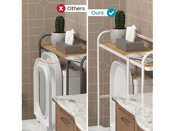 Home Zone Living CAD6239U Over the Toilet Organizer 3-Tier