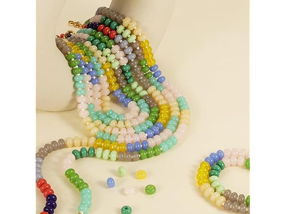 Dascus Boho Beaded Necklace Rainbow