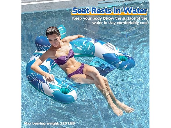 KEUCL Inflatable Pool Floats, 3 Pack