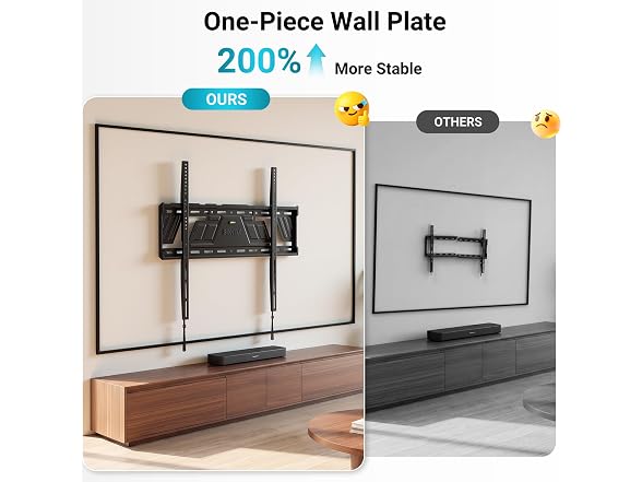 BONTEC Heavy Duty Fixed TV Wall Mount