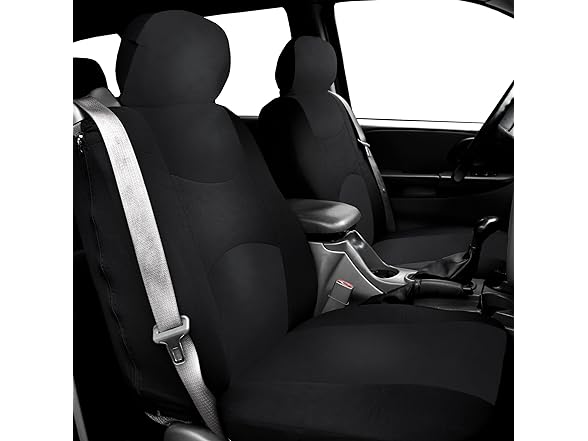 Front Cloth Seat Covers Black