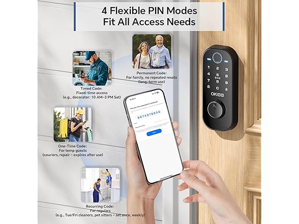 OKIBB Smart Keyless Entry Door Lock