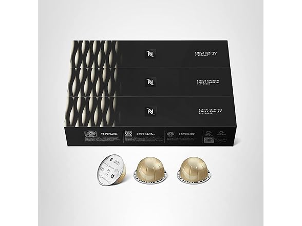 30CT Nespresso Capsules Vertuo, Sweet Vanilla