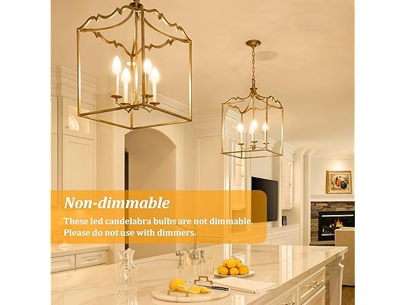 Brightever C37 Candelabra Bulbs 12P