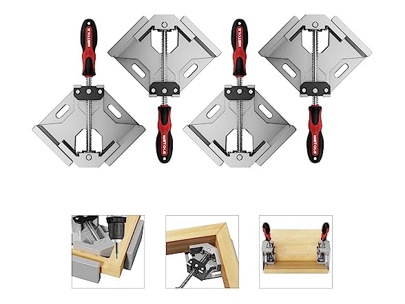 WETOLS Corner Clamp for Woodworking, 4 Pieces