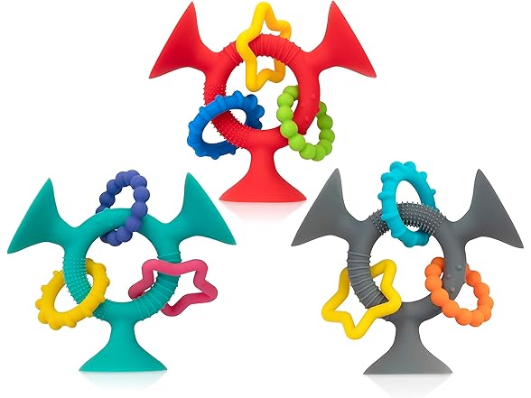 Nuby Silly Three Prong Interactive Suction Toy