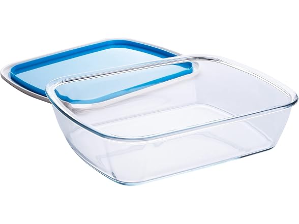 Glass Container with Plastic lid (3-Quart Rectangular)