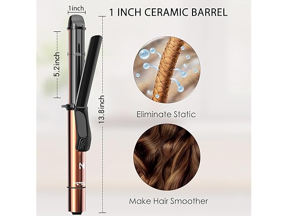 Nicebay 1 Inch Hair Curling Iron