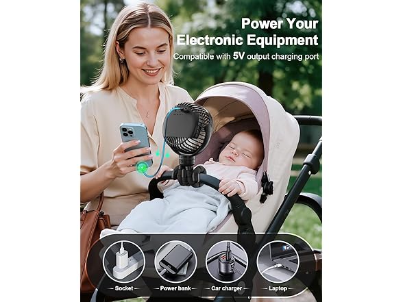 FRIZCOL Portable Stroller Fan