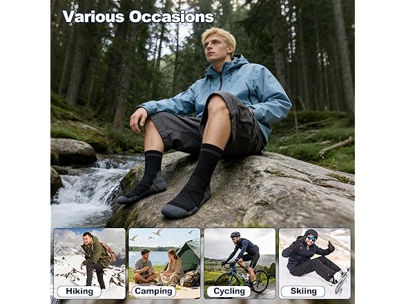 BONANGEL Thin Merino Wool Socks