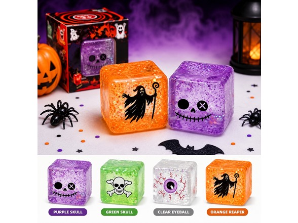 Halloween Jelly Cube Squishy 2-Pack Mystery Set