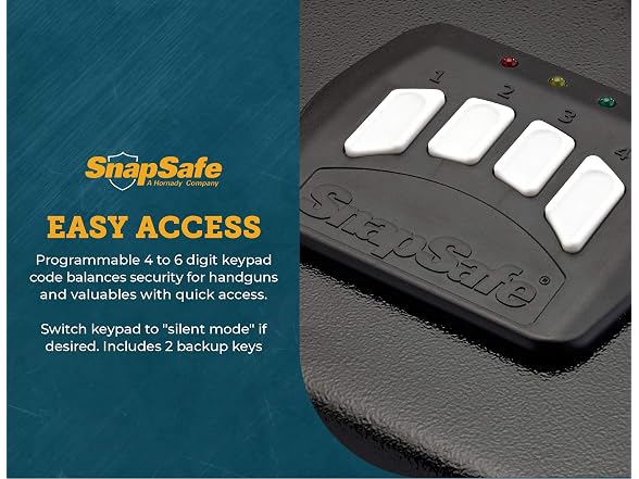 SnapSafe 75432 Keypad Safe
