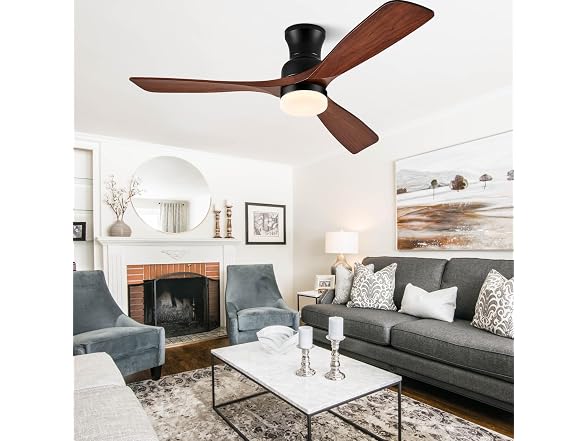BOOSANT 60" Ceiling Fan with Lights Flush Mount